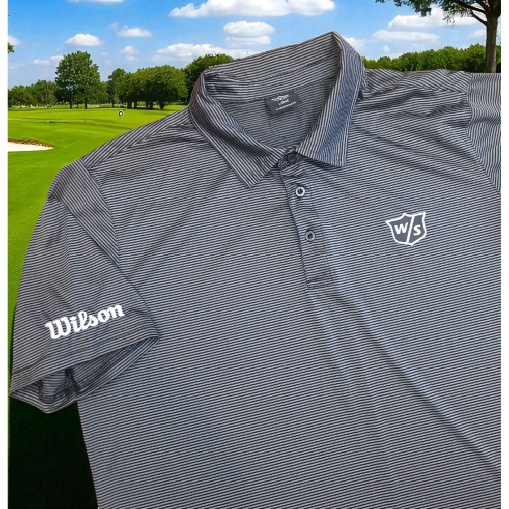Wilson Advisory Staff Tour Issue Performance Golf Polo‎ Shirt Mens L
